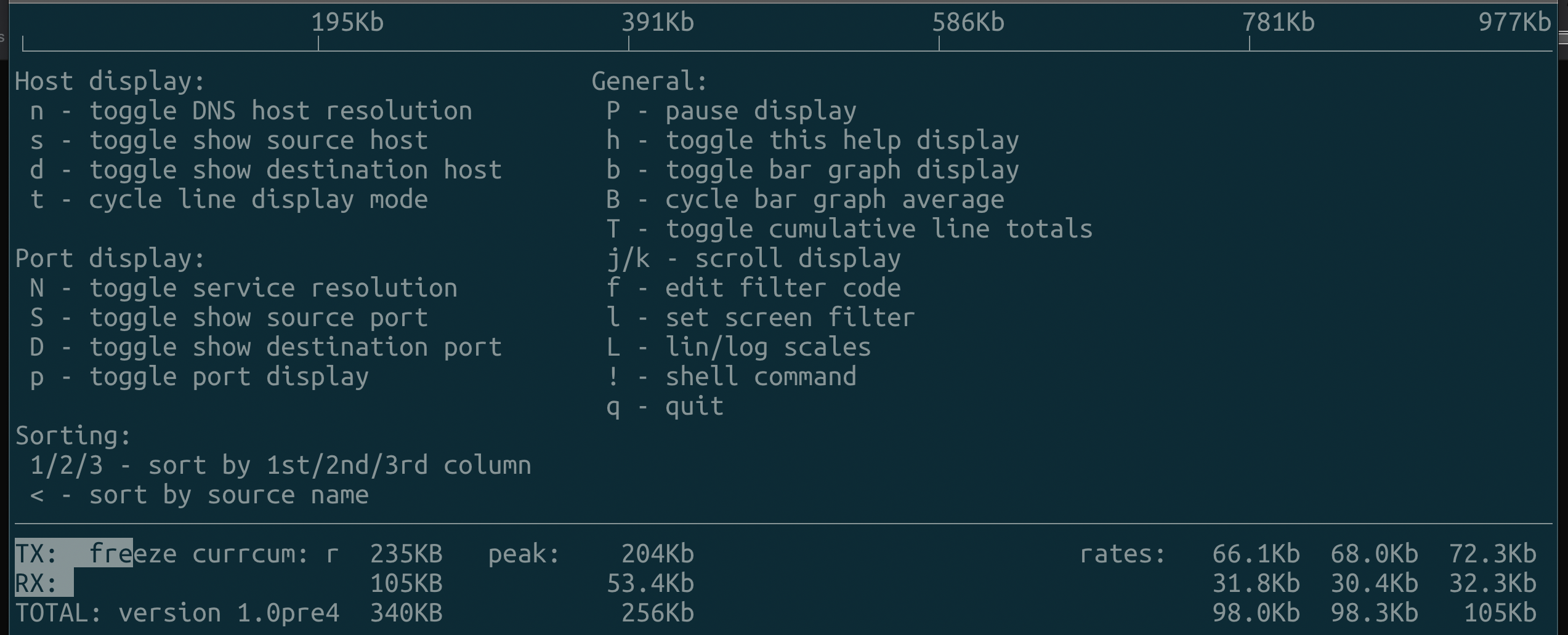 iftop-interactive